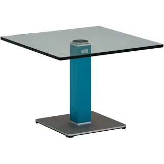 XXXL BEISTELLTISCH Blau, Silberfarben - 60x44.5x60 cm