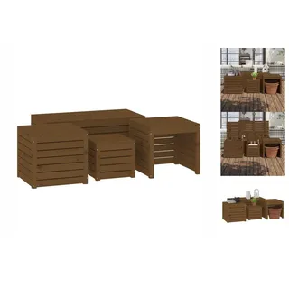 vidaXL Gartenbox-Set 3500 x 1300 cm Honigbraun