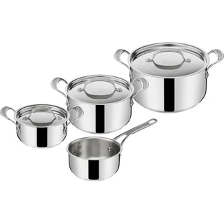 TEFAL Kochgeschirr 7-teiliges Topfset by Jamie Oliver - Silber