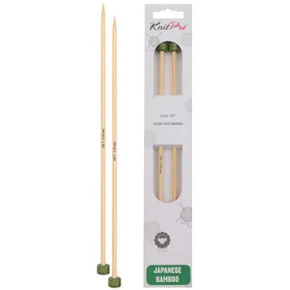 KnitPro K22328 Jackenstricknadeln, Bamboo, Braun, 30 cm x 4.5 mm, 2