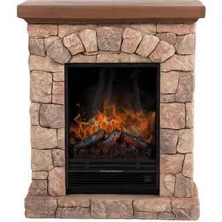 HOME DELUXE - Elektrokamin CALOR - MGO-Kunststein - 76,5 x 90,5 x 31,0 cm - 2 Heizstufen - Flammeneffekt separat schaltbar - inklusive Fernbedienung - Weiß, Bronze, Schwarz, Grau