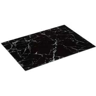 5five – Glaskochfeld- und Schneidebrettschutz – Schwarzer Marmor-Effekt, 40 x 30 cm – Vielseitig einsetzbar – Für die Küche