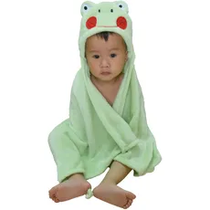 TranquilBeauty Bambus Handtuch mit Kapuze - weiches Badetuch für Babys, Kleinkinder, Säuglinge - perfekt für Jungen und Mädchen - lustiges Frosch