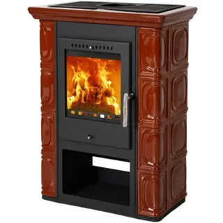 Thorma Kachelofen | Borgholm | 7 kW | Keramik Kastanienbraun