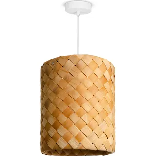 Pendellampe LED Hängeleuchte Wohnzimmer Schlafzimmer Esszimmer Schirm Papier E27 - Weiß