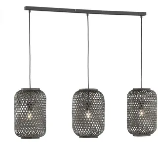 Schöner Wohnen Hängeleuchte , Schwarz , Holz , 24.5x110 cm , Lampen & Leuchten, Innenbeleuchtung, Hängeleuchten, Pendelleuchten