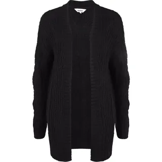 Strickjacke OXMO "Strickjacke OXClea", Damen, Gr. S, schwarz, Obermaterial: 70% Polyacryl PAN. 20% Polyamid PA. 10% Wolle WO., Strickjacken Strickjacke