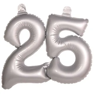 Folat 20051 Aufblasbare Zahl 25 Silber