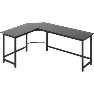 Vinsetto Schreibtisch L-Form, Metall, Schwarz , 120x75x168 cm , Büromöbel, Schreibtische, Eckschreibtische