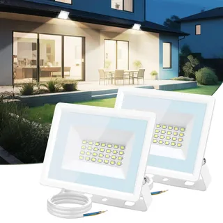 Aigostar LED Strahler Außen 50W,4300LM Superhell LED Fluter,IP65 Wasserdicht Außenstrahler, 4000K Naturweiß Scheinwerfer Wandleuchtefür Garten, Innenhöfe, Garage, Hotel