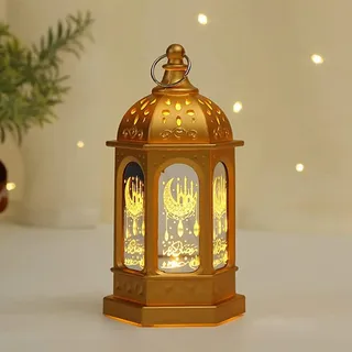 Ramadan Deko Lampe, Eid Mubarak Laterne Mond Stern Dekoration, Ramadan Dekoration Muslimische Festival Dekorative, gold, - Gold