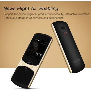 Iflytek Portable Pocket Voice Elektronischer Sprachübersetzer mit 2,4 Zoll Touchscreen-Unterstützung 33 in Echtzeit und Bildübersetzung WiFi