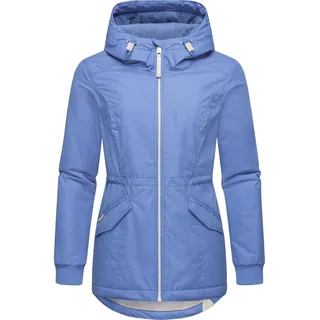 Winterjacke RAGWEAR "Winterjacke Dowey Warm", Damen, Gr. XXL, blau, Obermaterial: 100% Polyester PES.  Obermaterial: Futter: 100% Polyester PES. 100% Polyester PES., figurumspielend Po-bedeckend, hoch geschlossener Ausschnitt, eng Rippbündchen, Jacken Winterjacke, Wasserdichte weiche Damen Jacke für den Winter