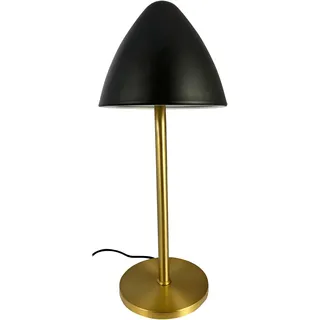 Tischlampe, Tischleuchte, Nachttischlampe, Schreibtischlampe, LED Leselampe, OULU Messing schwarz - Schwarz, Gold