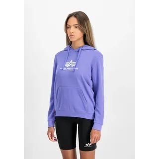 Hoodie ALPHA INDUSTRIES "New Basic Hoodie BL W", Damen, Gr. XS, lila (electric violet), Obermaterial: 80% Baumwolle, 20% Polyester, regular fit, Sweatshirts Hoodie