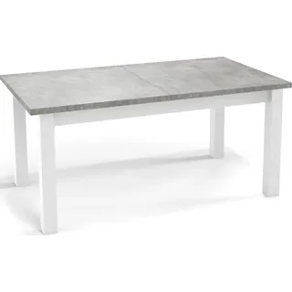 WFL GROUP Ausziehtisch 160 x 75 x 80 cm grau