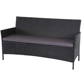 MCW 3-Sitzer Poly-Rattan Gartenbank Anthrazit, Grau , Kunststoff , 154x82x60 cm , Gartenmöbel, Gartenbänke