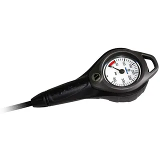 Apeks Press Gauge With Narrow Flex Hose Manometer - Black - One Size