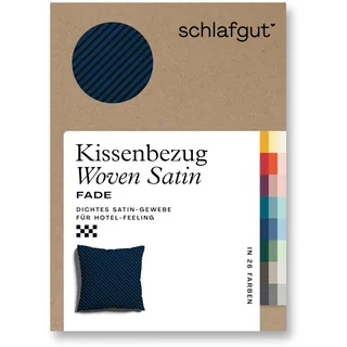 schlafgut Woven Fade Satin Gestreift Blau 40 x 40 cm