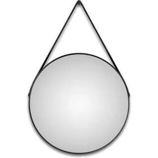 DSK Design LED-Lichtspiegel Silver Barbier Ø 80 cm Schwarz Matt Rund