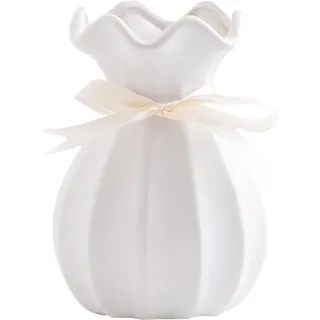Hoshisea Weiße Keramische Vase, Dekorative Vasen, Moderne Dekorative Vase, für Wohnkultur, Bouquet Pampasgras Getrocknete Frische Blumen (Mittel)