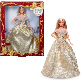 Barbie 2025", Holiday Barbie goldfarben,