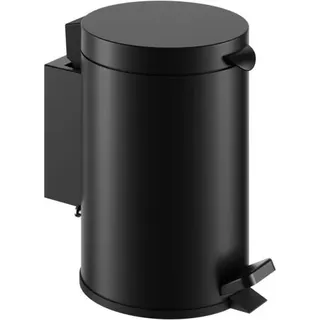 Keuco Plan Black Selection Abfalleimer mit Fußpedal, Wandmontage - Schwarz