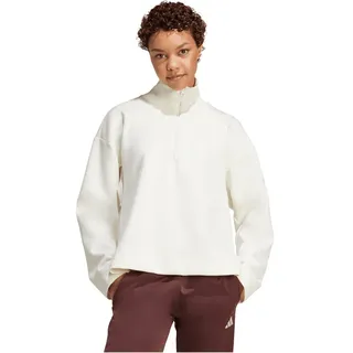 adidas Halbreißverschluss-Sweatshirt Off White 34