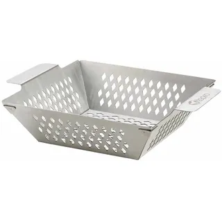 tepro Grillzubehör Grillkorb S aus Edelstahl, Boden ist gelocht
