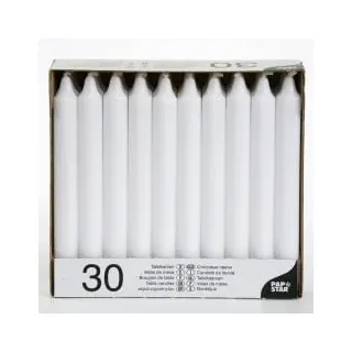 Papstar Tafelkerzen 19,6 cm 30 St. weiß