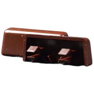 Roto Fenster Wasserschlitzkappen für Kunststofffenster RAL 8016 Mahagonibraun - braun - 34mm X 13mm