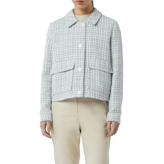 Comma Kurzjacke aus Tweed, in verkürzter Form, blau