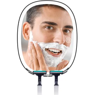 FASCINATE Rasierspiegel AntiBeschlag-Duschspiegel, 3 einstellbare Lichtfarben Schminkspiegel mit Rasierklingenhalter Fogless-Duschspiegel