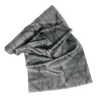 Modischer Tischläufer im Marmor Design 28 x 150 cm Tischfahne schmales Tischtuch aus Samt (Grau marmoriert)