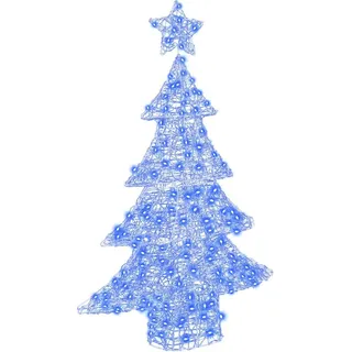 Weihnachtsbaum mit 100 LEDs Blau 120 cm Acryl - Blau