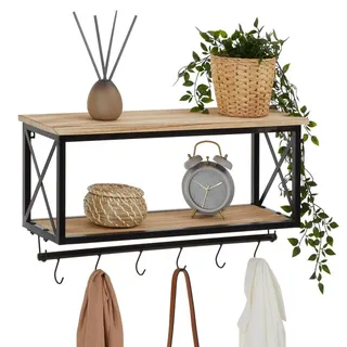 CARO-Möbel Wandgarderobe Armando 62 x 35 x 20 cm Braun