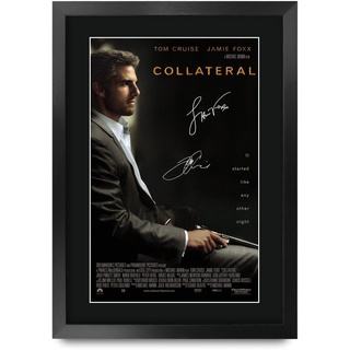 HWC Trading FR A3 Collateral Tom Cruise Geschenke Geduckter Poster Signiertes Autogramm Foto für Fans von Film Memorabilien - A3 Framed