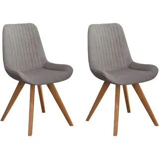OTTO home Schalenstuhl Bratislava Polyester grau 2er Set