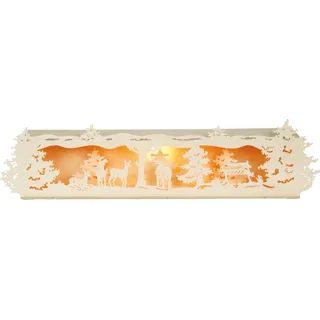 SAICO Original Schwibbogen-Fensterbank »Lichterbogenerhöhung, Waldmotiv« inkl. LED-Leuchtmittel, warmweiß, BxHxT: 66x17x11cm