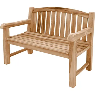 XXL Parkbank Bari Teak Massivholz extra stark - Breite: 120 cm