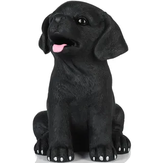 H&W Labrador Hund Sparschwein für Kinder,Niedliches Hunde Spardose,Unzerbrechliche Kreative Sparbüchse,First Münzbank für Jungen Mädchen Erwachsene,Geburtstag Weihnachten Geschenke(Schwarz)