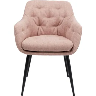 Kare Design Armlehnstuhl Elaine, Rosa, Esszimmerstuhl, mit Armlehnen, 80x57x57cm (H/B/T)