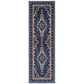 Home affaire Läufer »Oriental, Made in Belgium«, rechteckig, 7 mm Höhe, Läufer, Brücke, Kurzflor, Orient-Optik, mit Bordüre, gewebt Home affaire hellblau B: 80 cm   1 St.