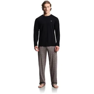 Emporio Armani Langarm-Pyjama Schwarz XXL