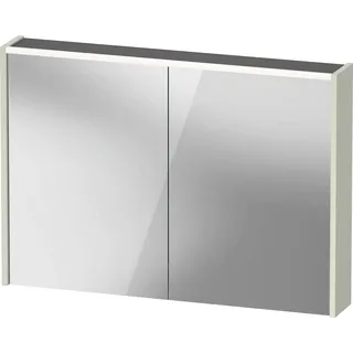 Duravit D-Code Spiegelschrank, Steckdose Typ F (EU, DE), 2 Türen, LED-Lichtfeld oben, 1000x700mm, 7 W, DC71070HHHH0000, Farbe: Blassgrün matt