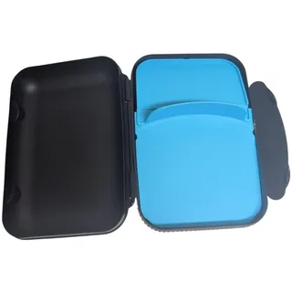 Tupperware to Go Lunchbox Clevere Pause 550ml mit Trennwand Eco+ Schule Brotdose mit Abteilung Lunchbox schwarz blau