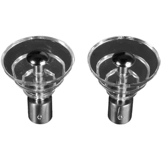 LIEDECO Endstück Luna für Gardinenstangen Ø16mm, 2 Stück edelstahl-optik