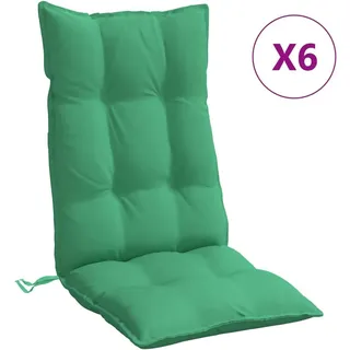 vidaXL Hochlehner-Auflagen 6 Stk. Grün Oxford-Gewebe - Grün