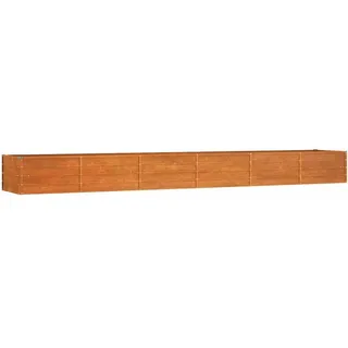 vidaXL Hochbeet Rostig 480 x 80 x 45 cm Braun