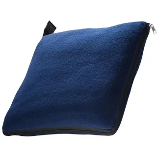 XL Fleecedecke und Kissen in einem, dunkelblau, ca. 180x120 cm